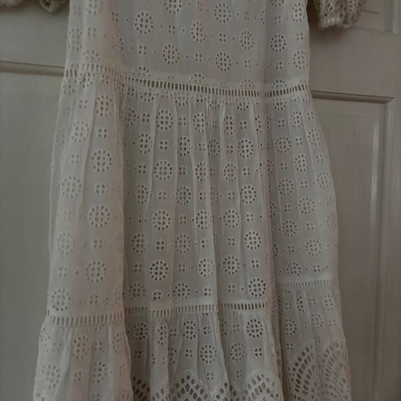 Ulla Johnson Simone Puff Sleeve‎ Eyelet Shift Dress Size 2 White Bridal Lace - Picture 11 of 16